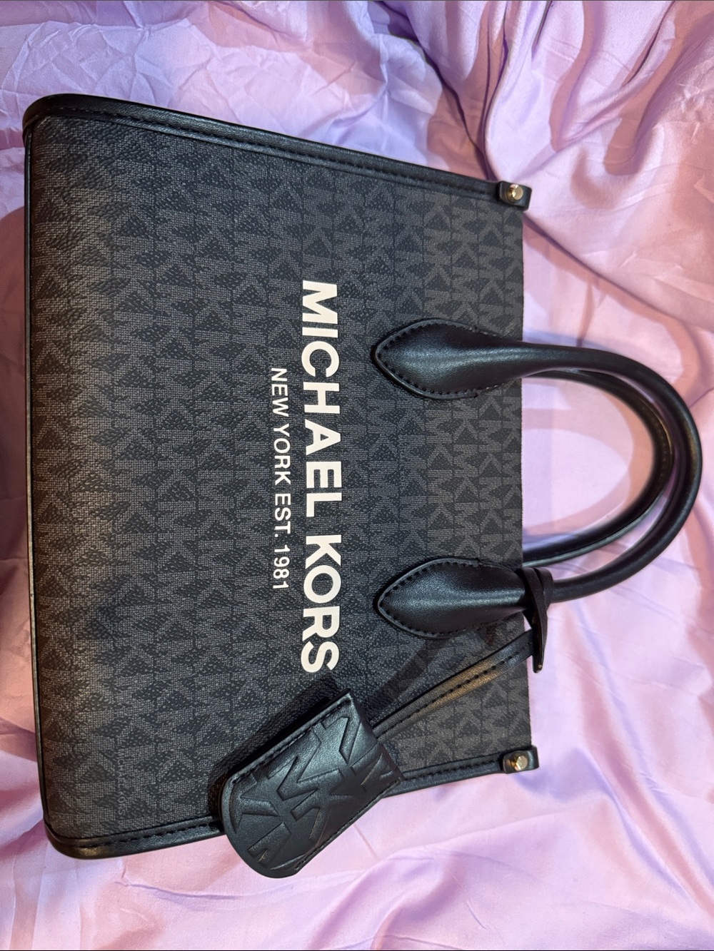 Michael Kors Black Logo Print Tote